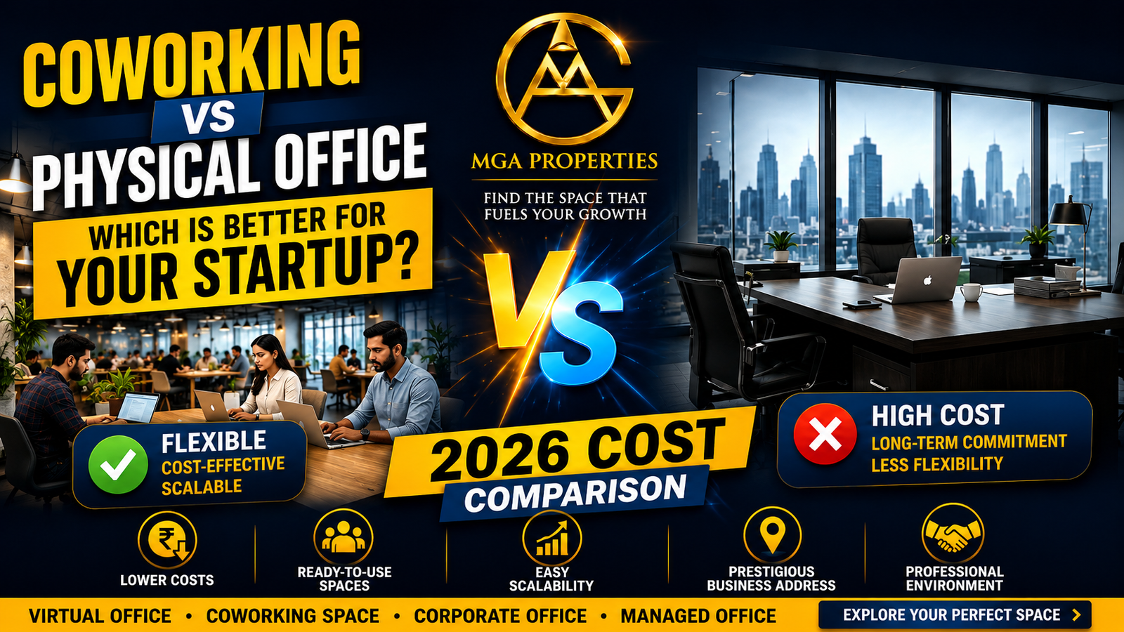 Coworking vs Physical Office for Startups in 2026: The Complete Cost Guide