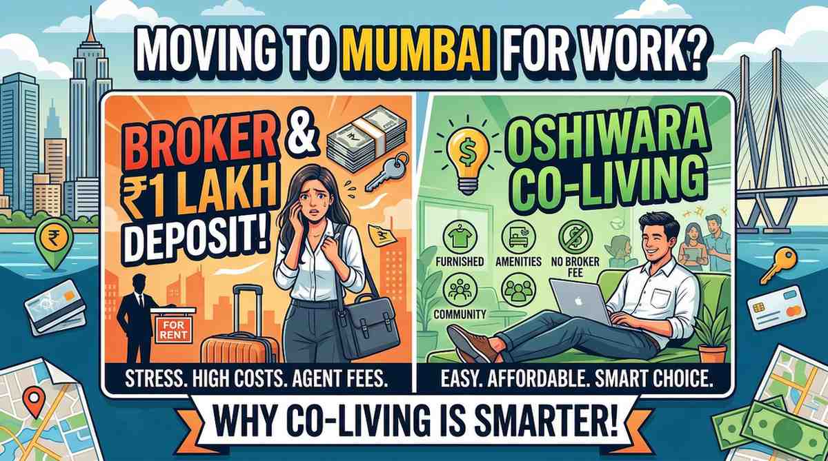 Moving to Mumbai for work? Why co living in Oshiwara is smarter than paying a broker ₹1 lakh in deposits